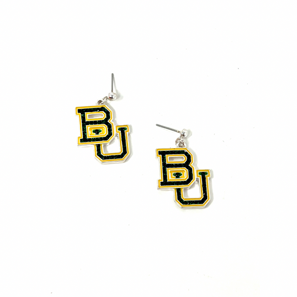 Baylor Logo Crystal Earrings