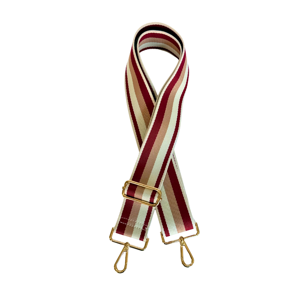 Maroon Stripe Canvas Strap