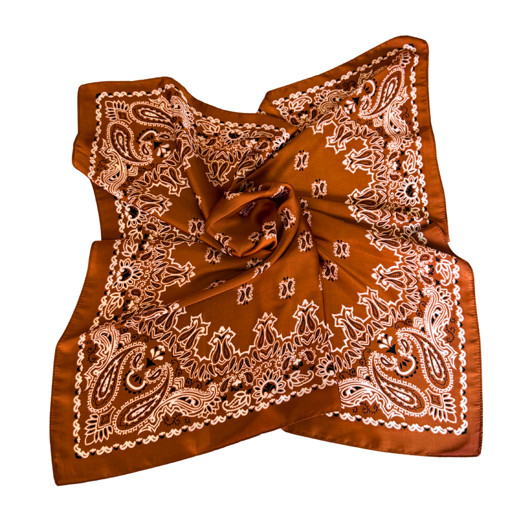 Dark Orange Bandana Scarf