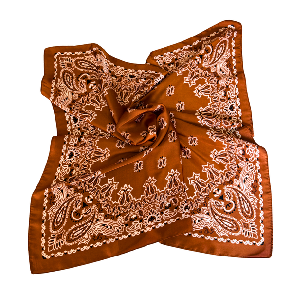 Dark Orange Bandana Scarf