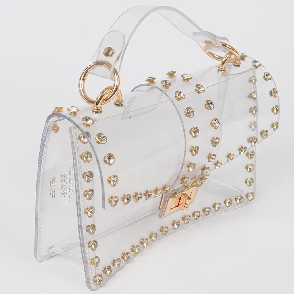 Clear Stadium Bag - Rhinestone