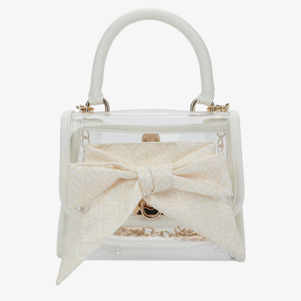 White Bow Clear Bag