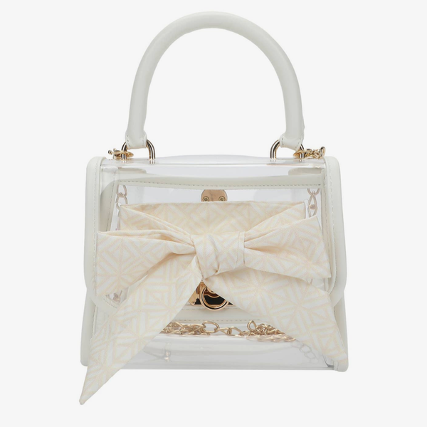 White Bow Clear Bag