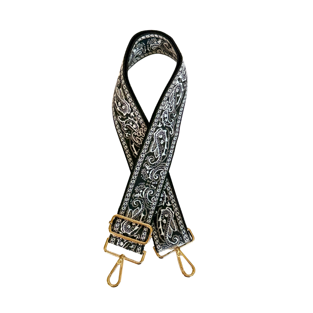 Black Bandana Canvas Strap