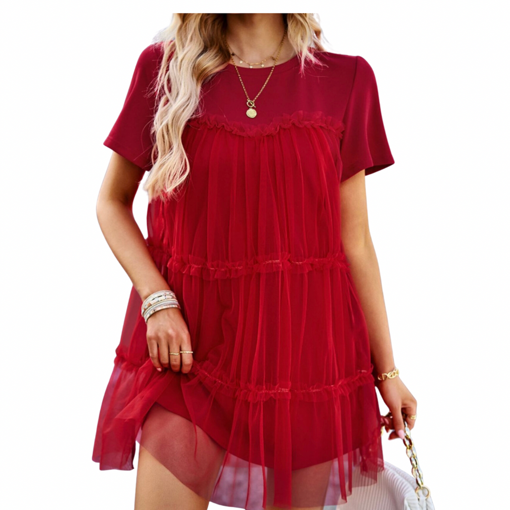 Frilly Red Mini Dress