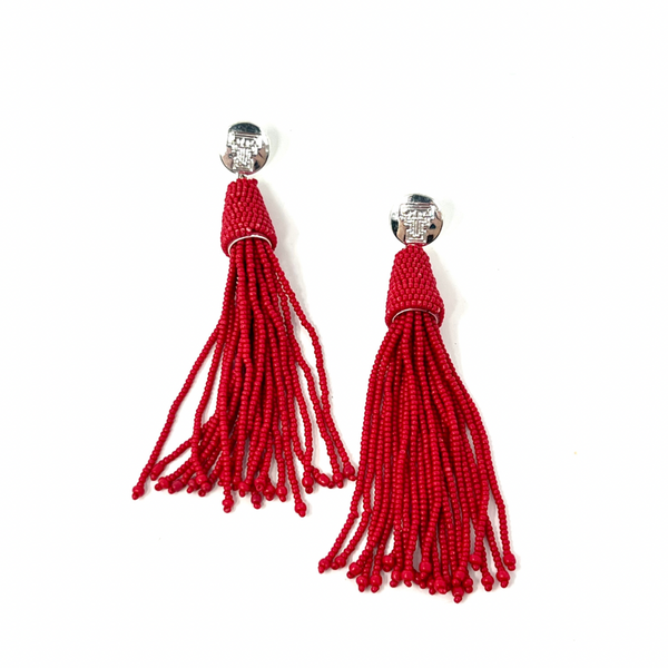Texas Tech Bead Dangle Earrings