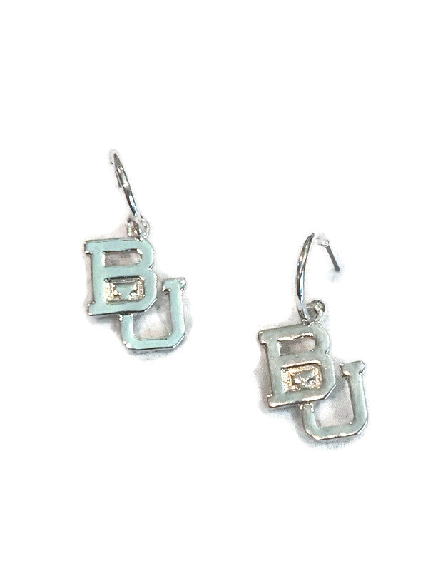 Baylor University Silver Logo Earrings