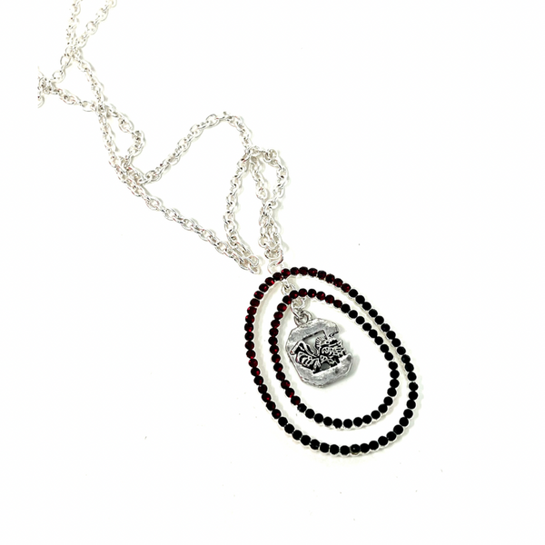 South Carolina Rhinestone Long Necklace