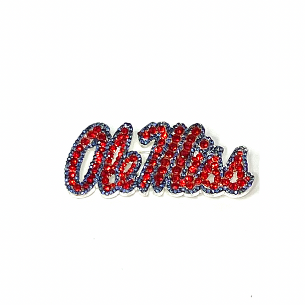 Ole Miss Crystal Logo Pin
