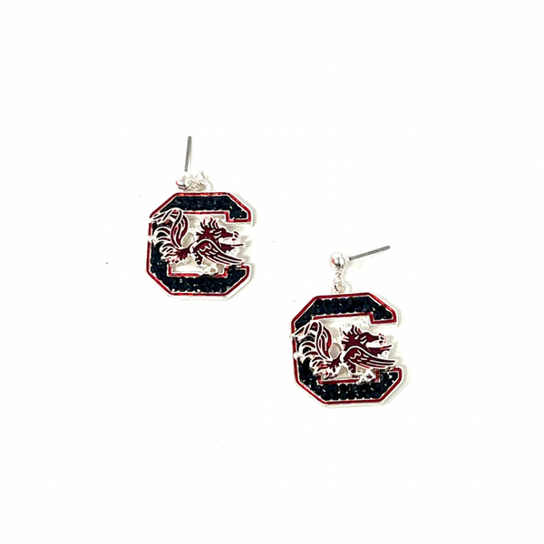 South Carolina Gamecocks Crystal Earrings