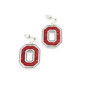 Ohio State Crystal Earrings