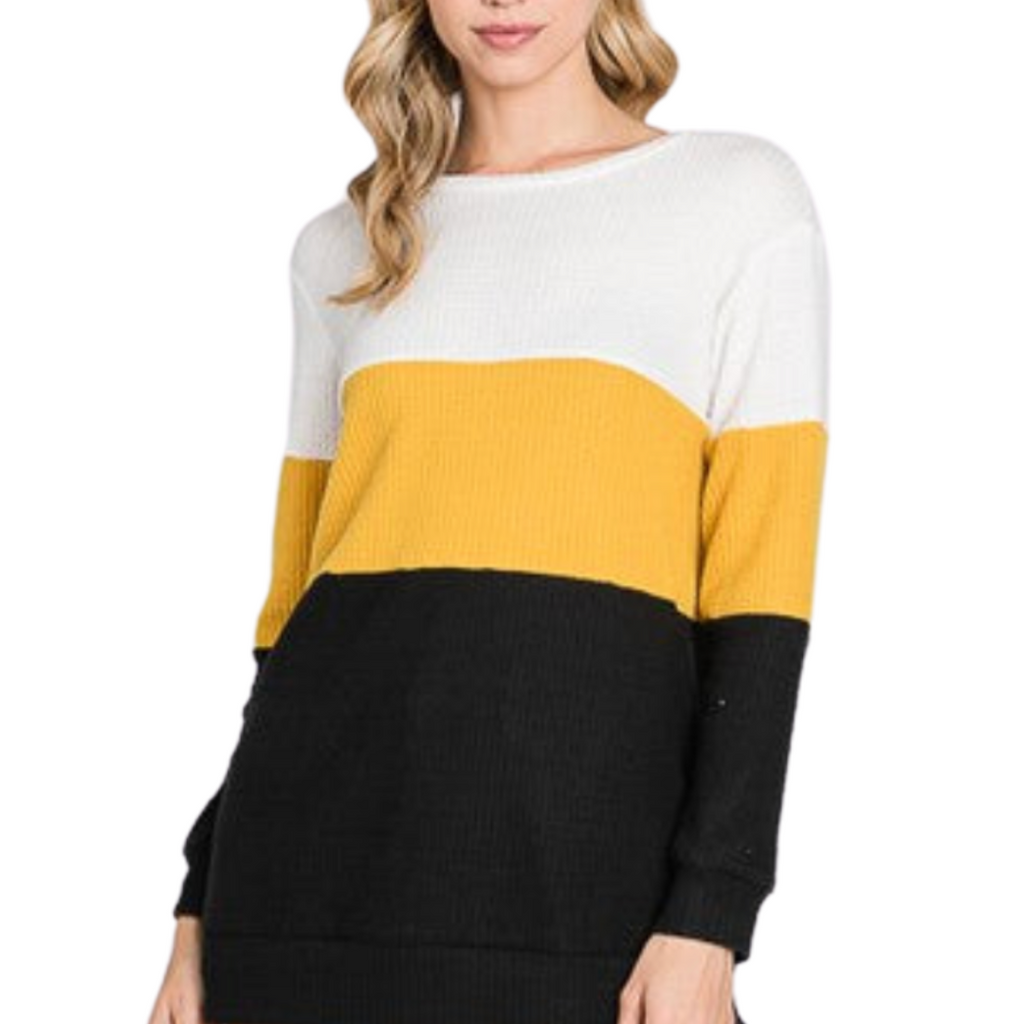 Color Block Tunic Sweatshirt