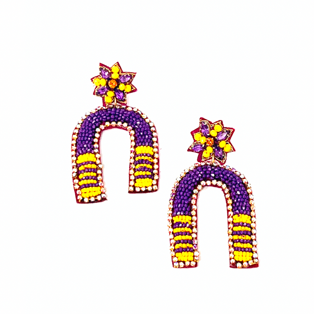 Purple and Gold GameDay Earrings