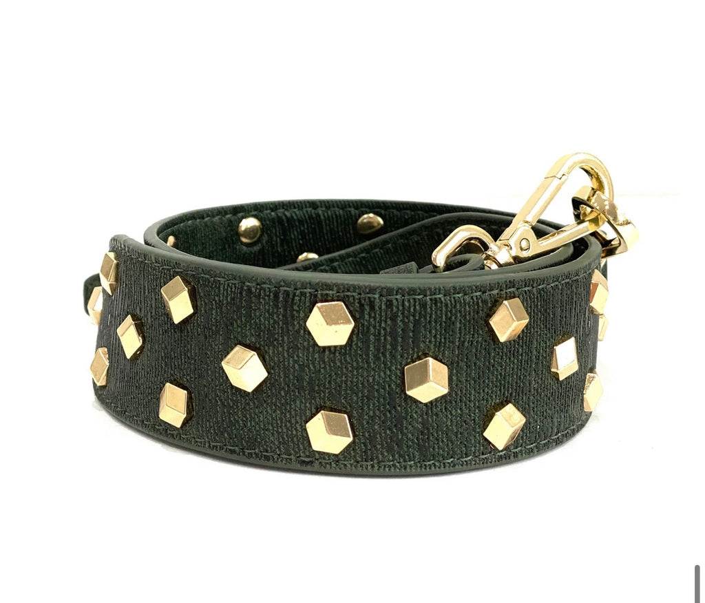 Studded Dark Green Strap