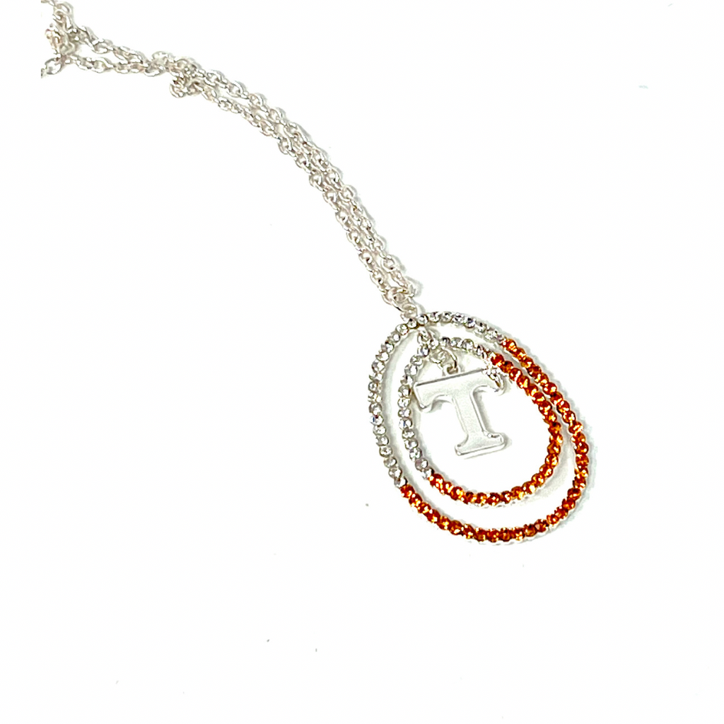 Tennessee Vols Rhinestone Long Necklace
