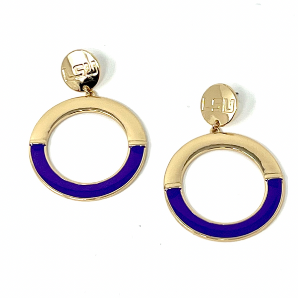 Women's Kentucky Wildcats Enamel Drop Hoop Earrings