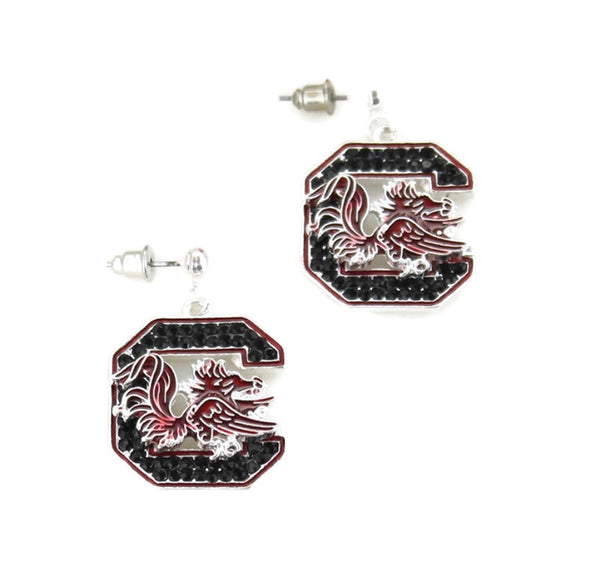 South Carolina Gamecocks Crystal Earrings
