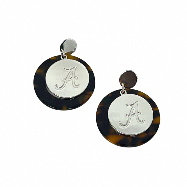 Alabama Tortoiseshell Logo Earrings