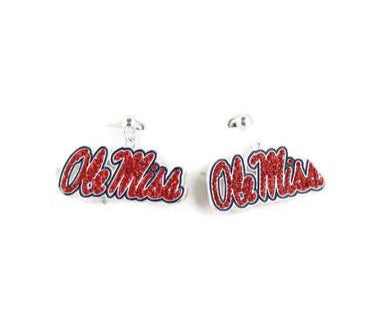 Ole Miss Crystal Earrings