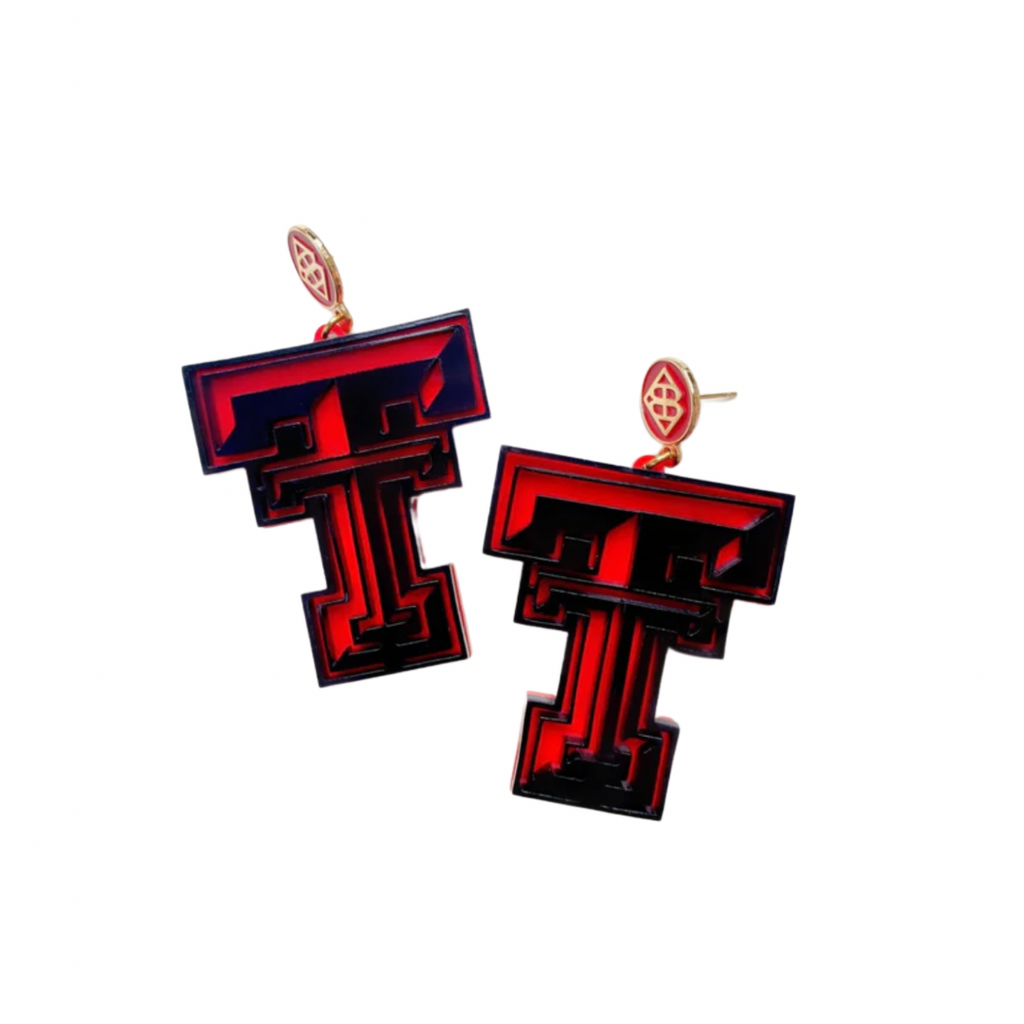 Texas Tech Logo Earrings