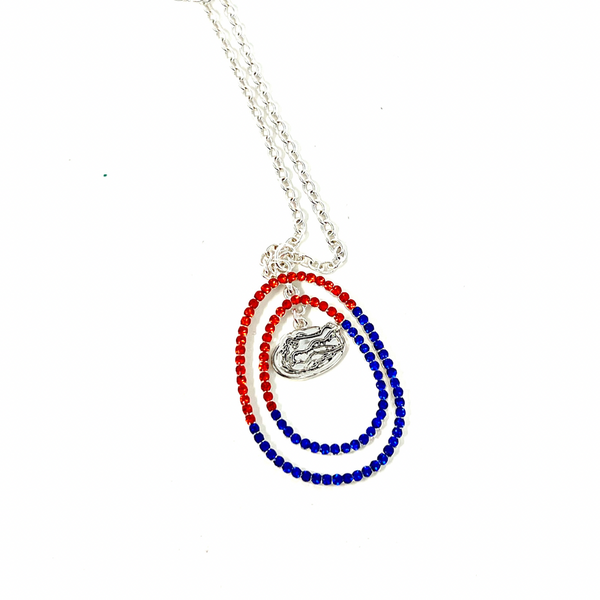 Florida Gators Rhinestone Long Necklace
