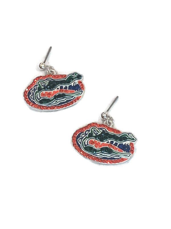 Florida Gator Crystal Earrings