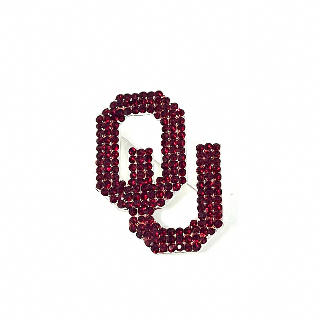 OU Crystal Logo Pin