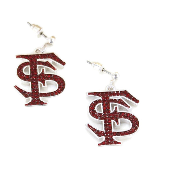 Florida State Crystal Earrings