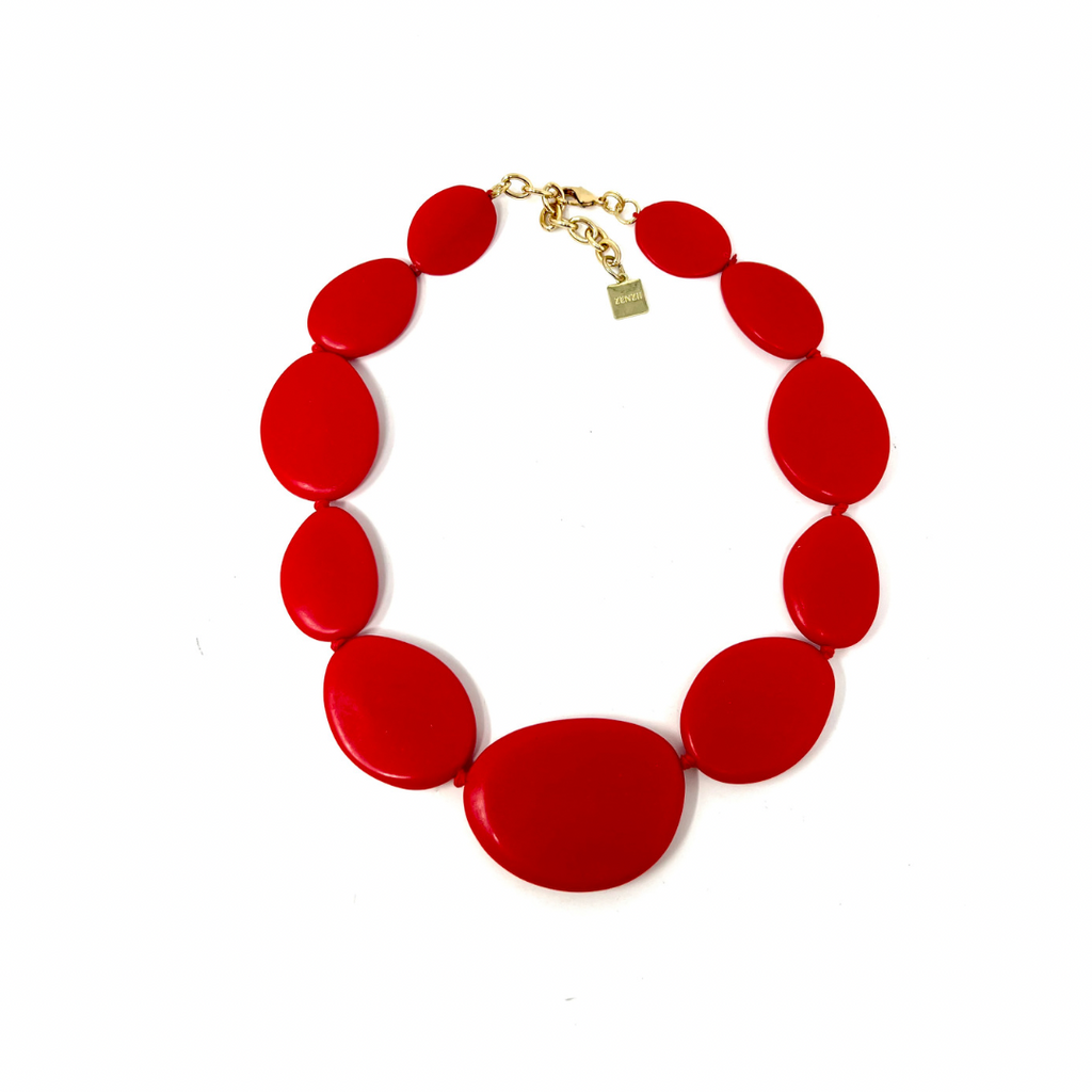 Red Large Bead Necklace