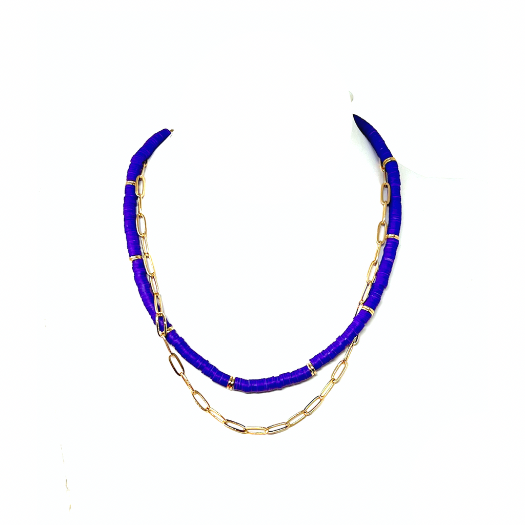 Purple Double Strand Necklace