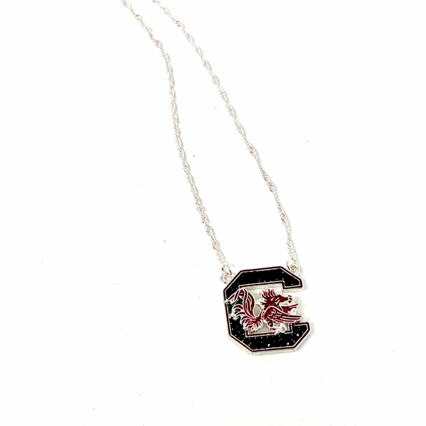 South Carolina Gamecocks Logo Crystal Necklace