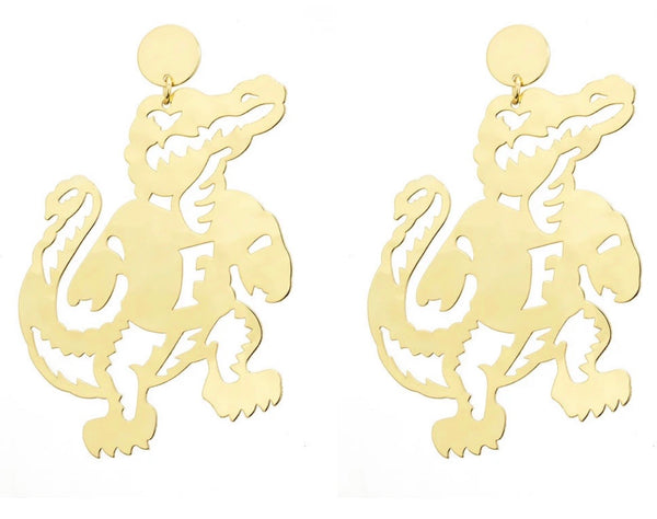 Gold Florida Gators Earrings