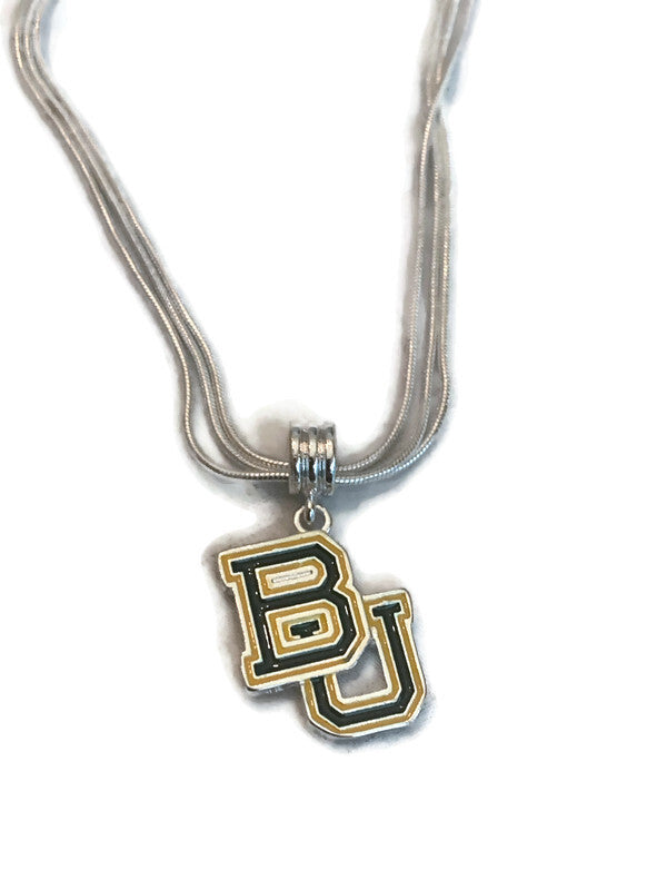 Baylor Enamel Logo  Necklace